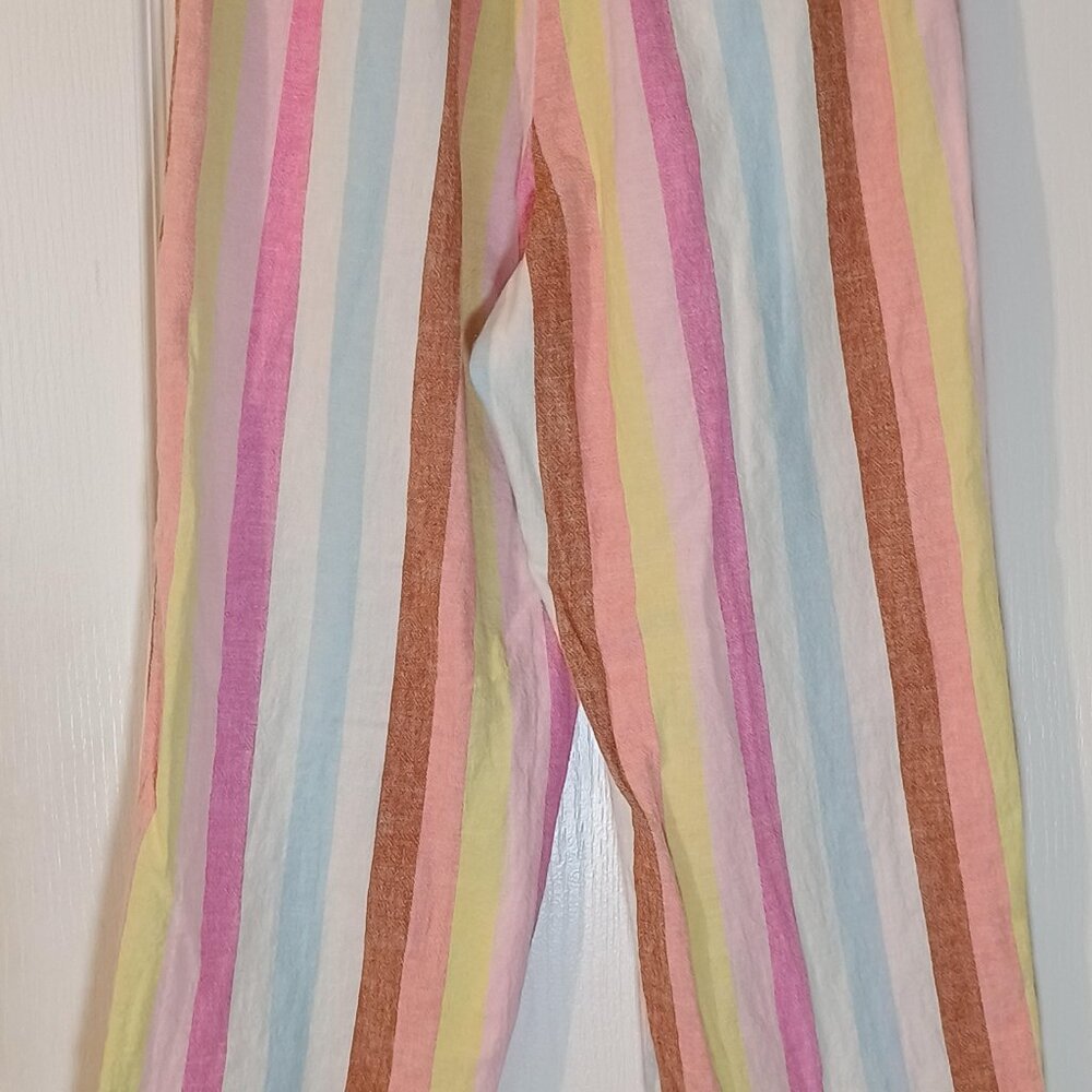 J.Crew/Paperbag Waist Pants/Women XS/Multi Pastel Stripe/Drawcord - Picture 10 of 10
